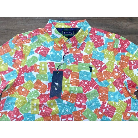 William Murray Golf Candid Cameras Polo Mens L Short Sleeve Retail Packaging - Picture 3 of 7